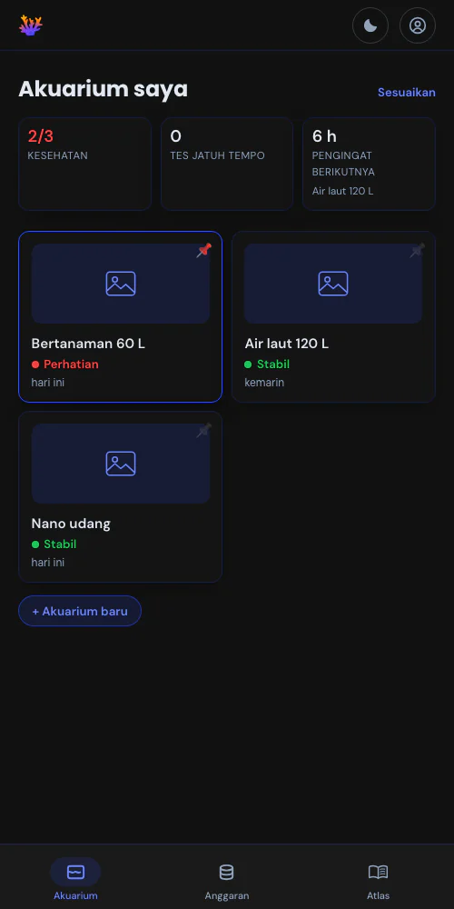 Satu akuarium, atau seluruh fishroom-mu