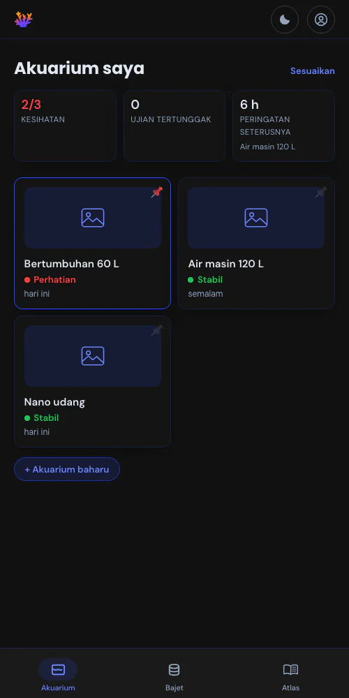 Satu akuarium, atau seluruh fishroom anda