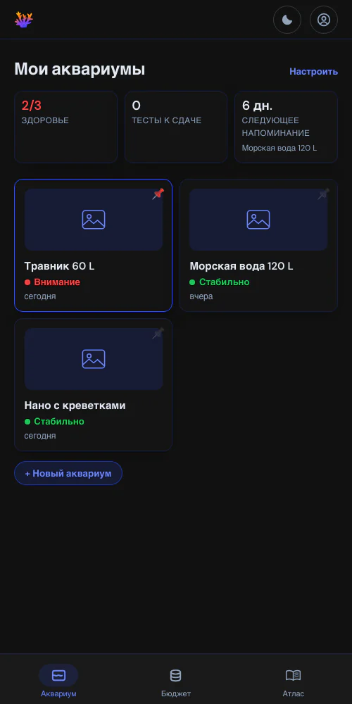 Один аквариум или вся ваша коллекция