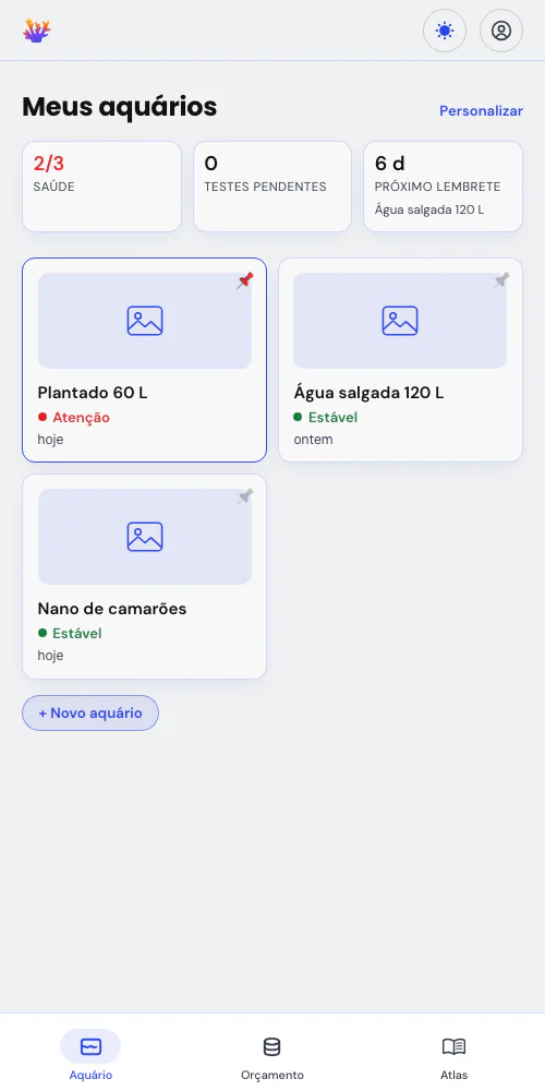 Um aquário, ou toda a sua fishroom