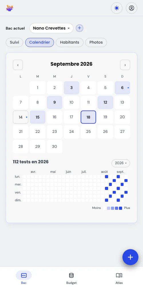 Une vue d'ensemble grâce au calendrier