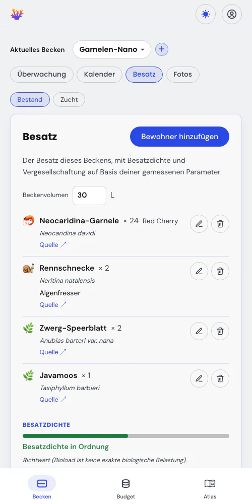 Dein Besatz und seine Zucht