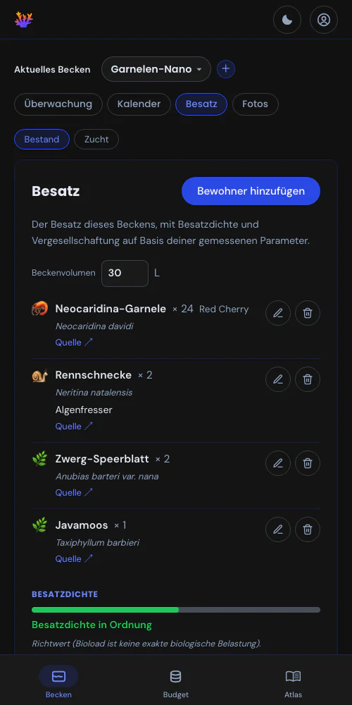 Dein Besatz und seine Zucht